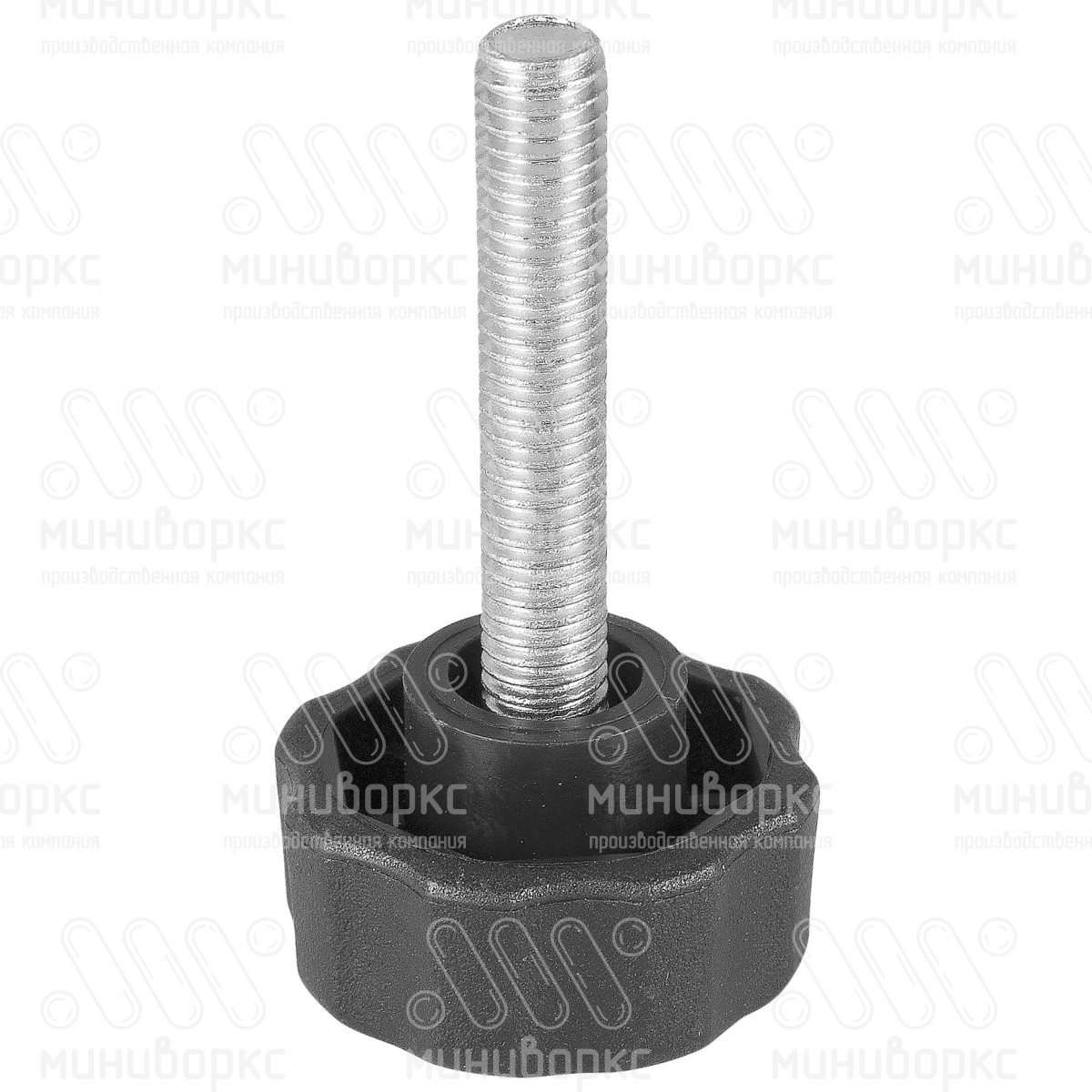 Фиксатор пластиковый с рукояткой m6x80 25 – Ф25М6-80ЧС | картинка 1