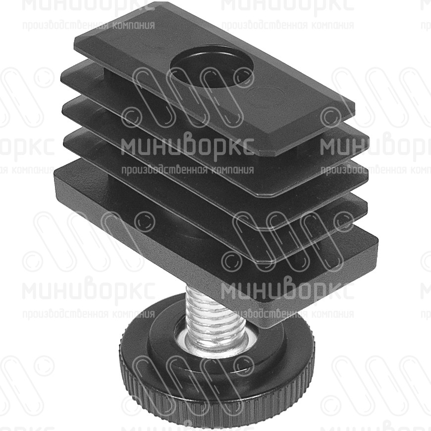 Комплекты прямоугольных заглушек с опорами 50x25 – 25-50M8.D32x50 | картинка 1