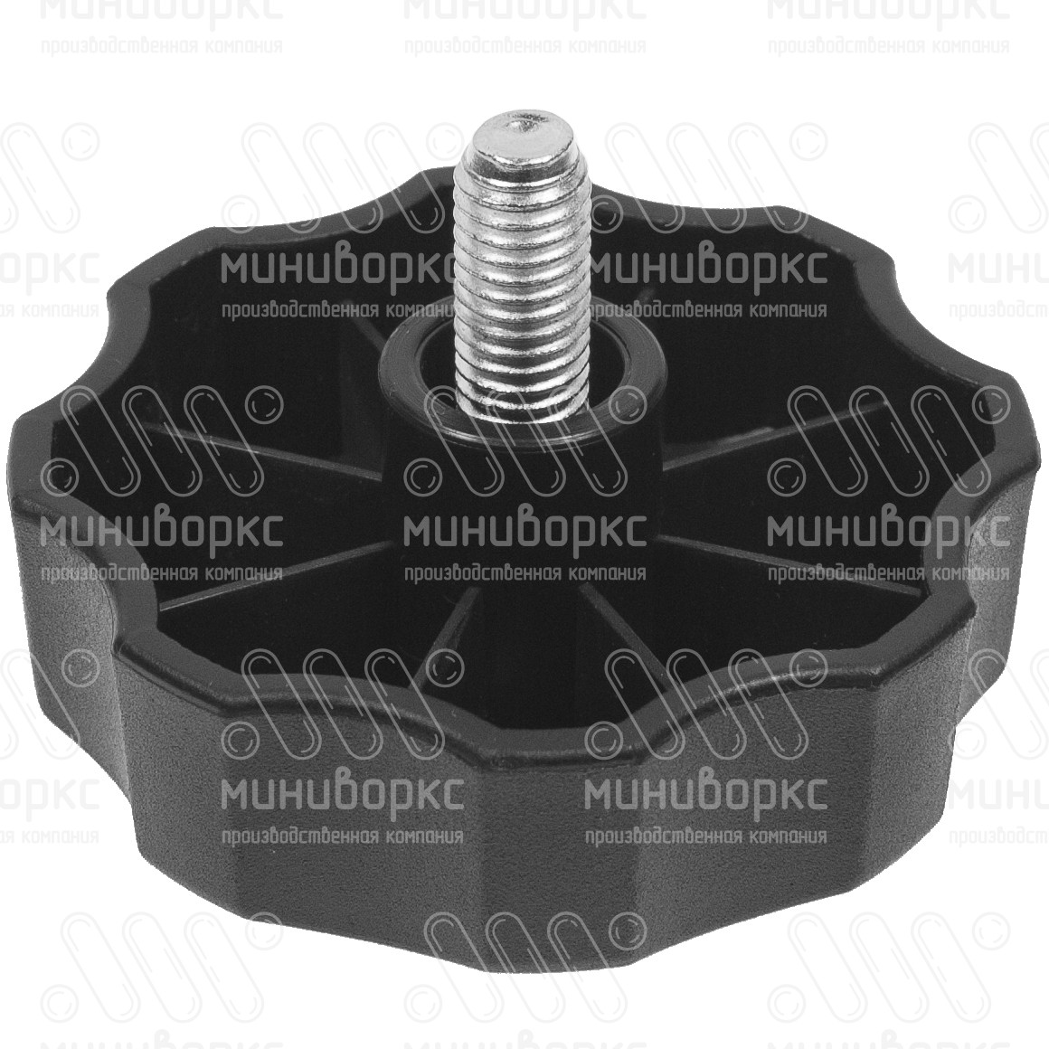 Фиксатор пластиковый с рукояткой m8x15 60 – Ф60М8-15ЧН | картинка 1